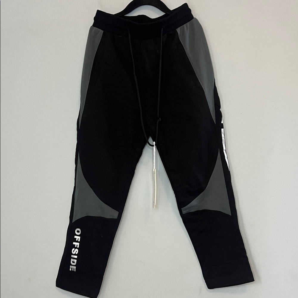 NWT Offside Kid's Black Grey Outdoor Jogger Pants with Silver Reflectors Boys 8